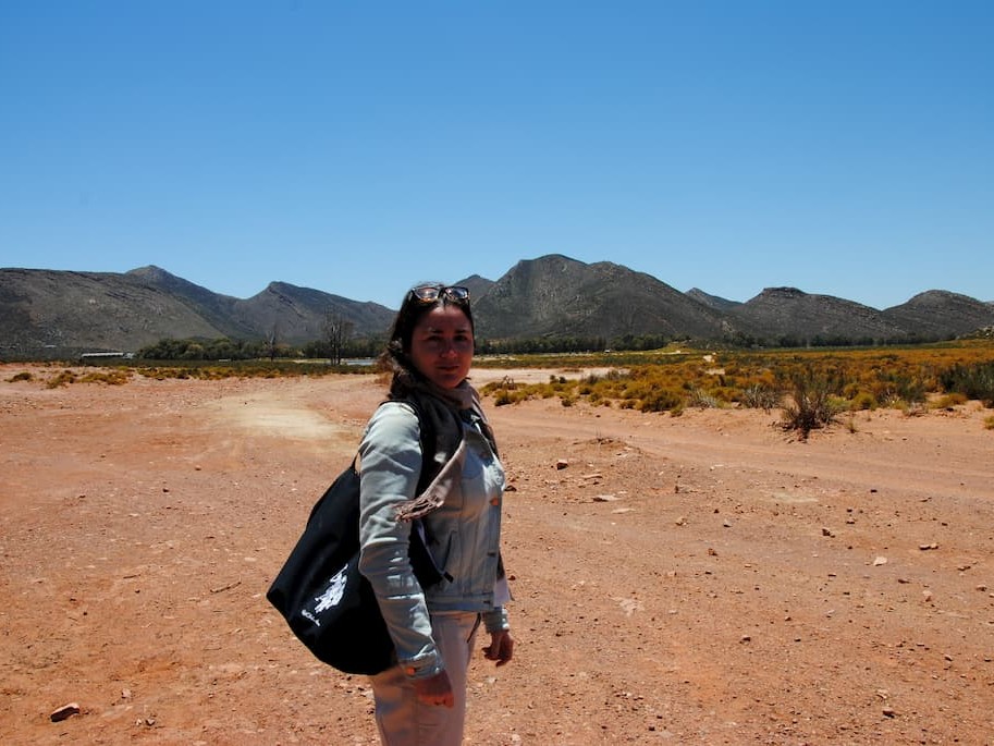 chiara travel designer durante un safari a città del capo